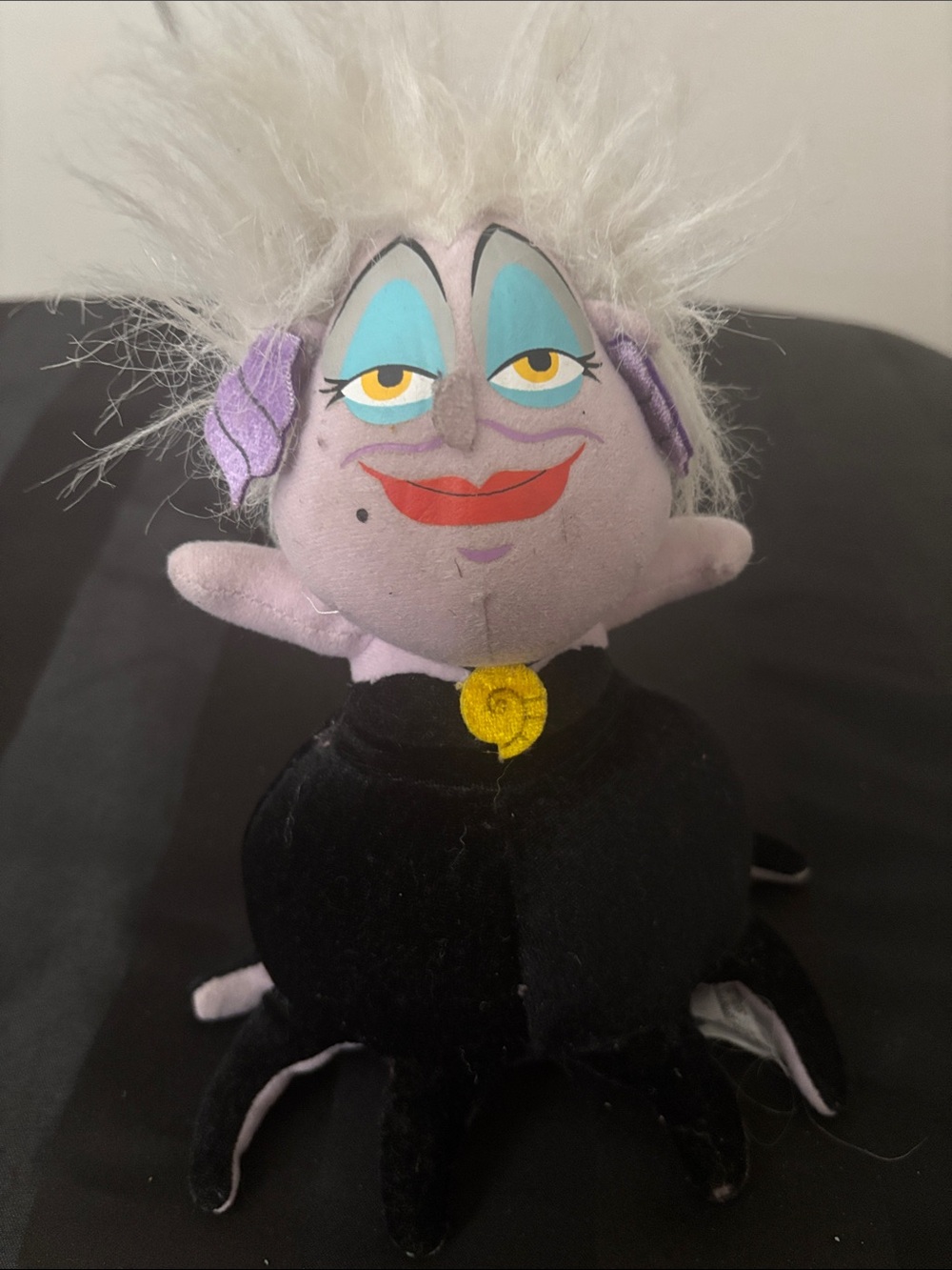 Ursula Plush Doll with White Hair and Black Body
